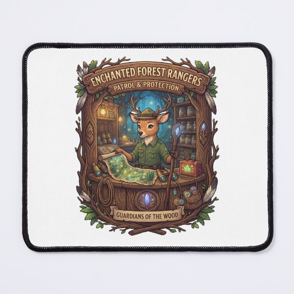 Item preview, Enchanted Forest Rangers | Deer Ranger Patrol | Guardians of the Wood Fantasy Art designed and sold by MrDev.