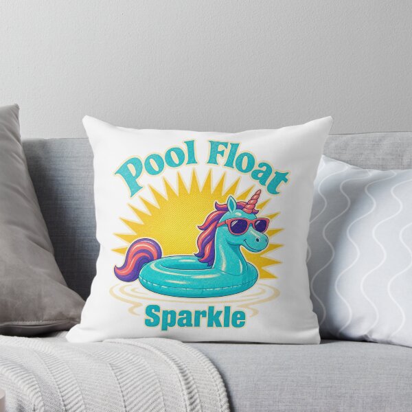 Item preview, Retro glitter unicorn pool float designed and sold by pirminio.