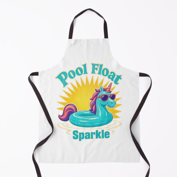 Item preview, Retro glitter unicorn pool float designed and sold by pirminio.