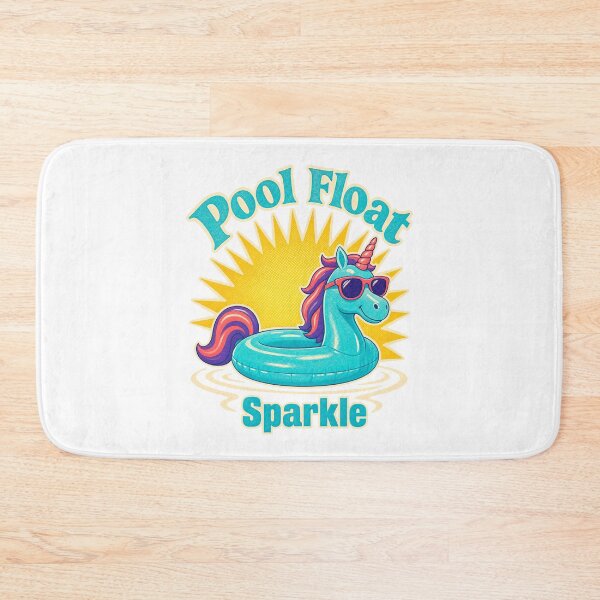 Item preview, Retro glitter unicorn pool float designed and sold by pirminio.
