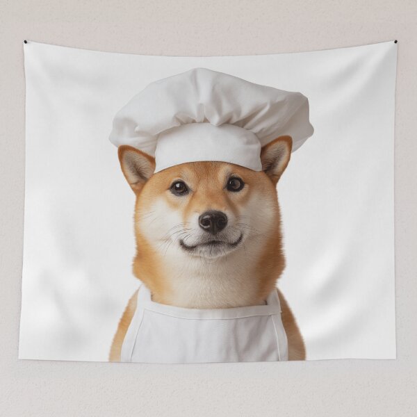 Item preview, Funny Shiba Inu Dog Chef Realistic Animal Cooking Humor Art designed and sold by LazyOwlStore.