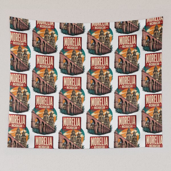 Item preview, Morelia Michoacan, Mexico Vintage Travel Tourism Art designed and sold by TravelersGems.
