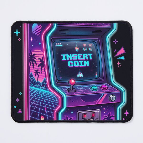 Item preview, Retro 80s Arcade Cabinet Synthwave Neon Gaming Vintage  designed and sold by Arobinoz.