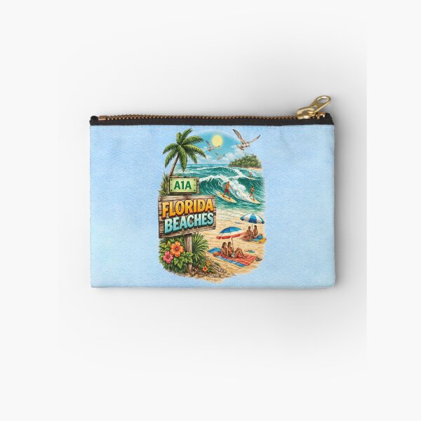 Item preview, A1A Florida Beaches Vintage Surf Scene – Retro Coastal Highway Ocean Lifestyle Design designed and sold by MysticOzzy.