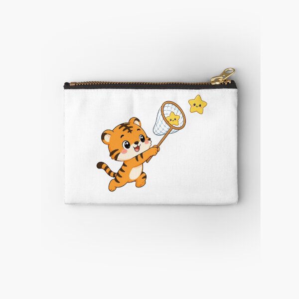 Item preview, Cute Tiger Catching Happy Stars Kawaii Cartoon Dreamy Adventure Design designed and sold by Seculinator.