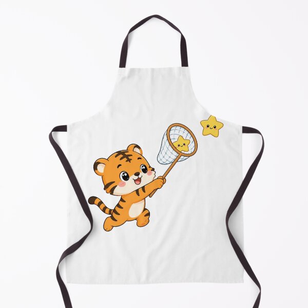 Item preview, Cute Tiger Catching Happy Stars Kawaii Cartoon Dreamy Adventure Design designed and sold by Seculinator.