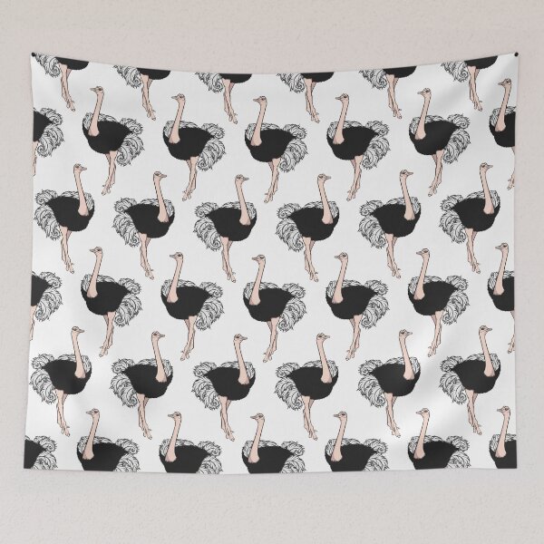 Item preview, Illustration with African ostrich designed and sold by RizikCat.