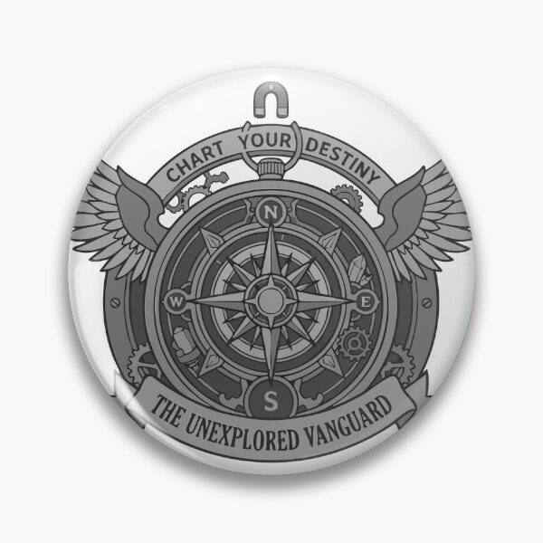 Item preview, "Chart Your Destiny" Winged Steampunk Compass Emblem designed and sold by MADBULL7.