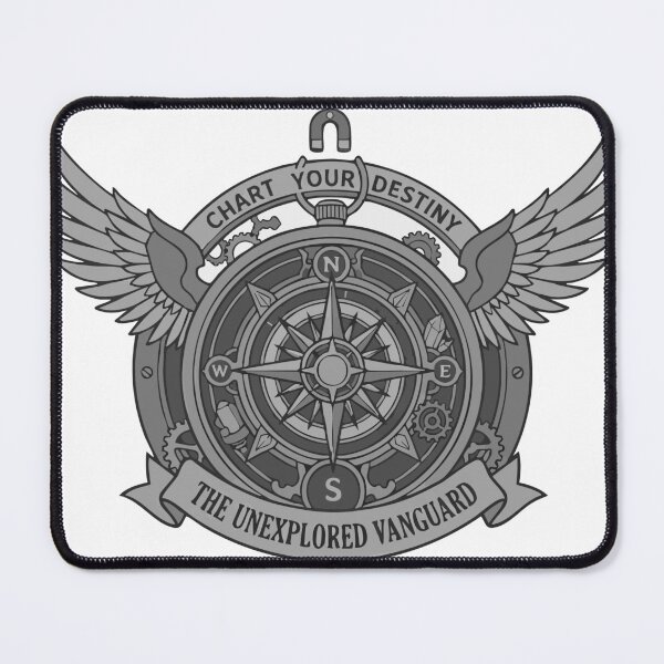 Item preview, "Chart Your Destiny" Winged Steampunk Compass Emblem designed and sold by MADBULL7.