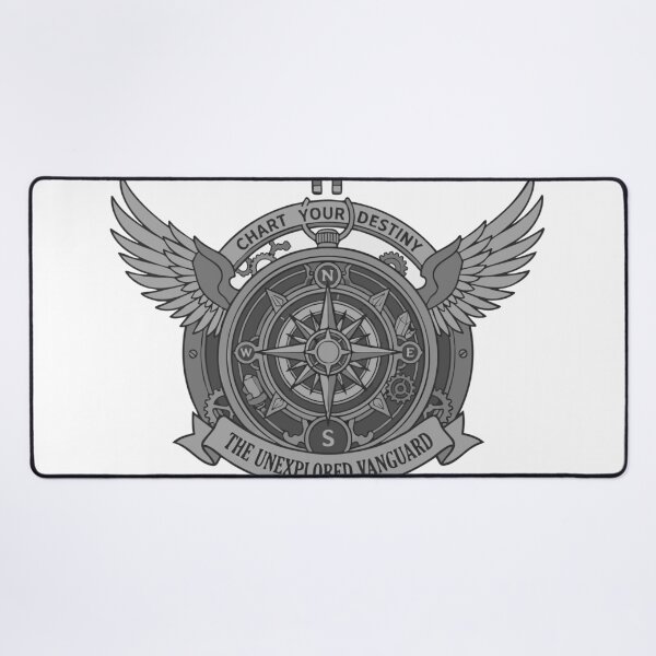 Item preview, "Chart Your Destiny" Winged Steampunk Compass Emblem designed and sold by MADBULL7.