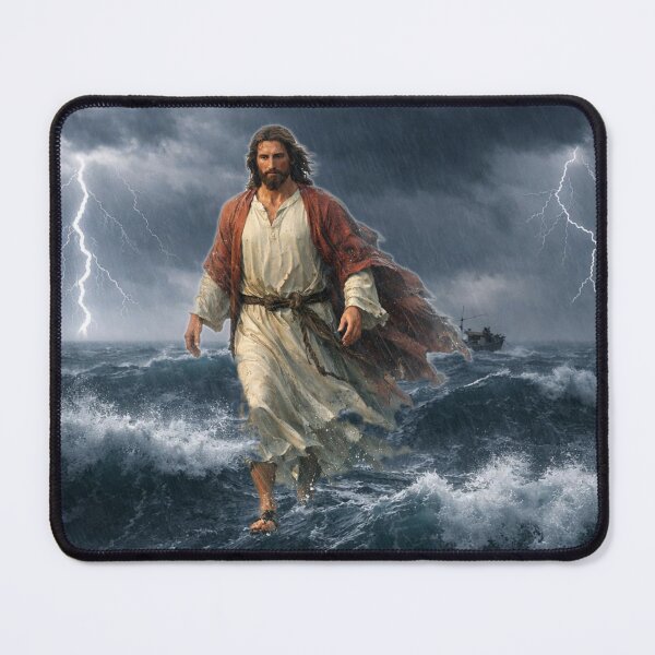 Item preview,  Jesus Walking on Water — The Miracle in the Storm designed and sold by MysticOzzy.
