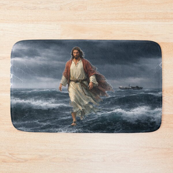 Item preview,  Jesus Walking on Water — The Miracle in the Storm designed and sold by MysticOzzy.