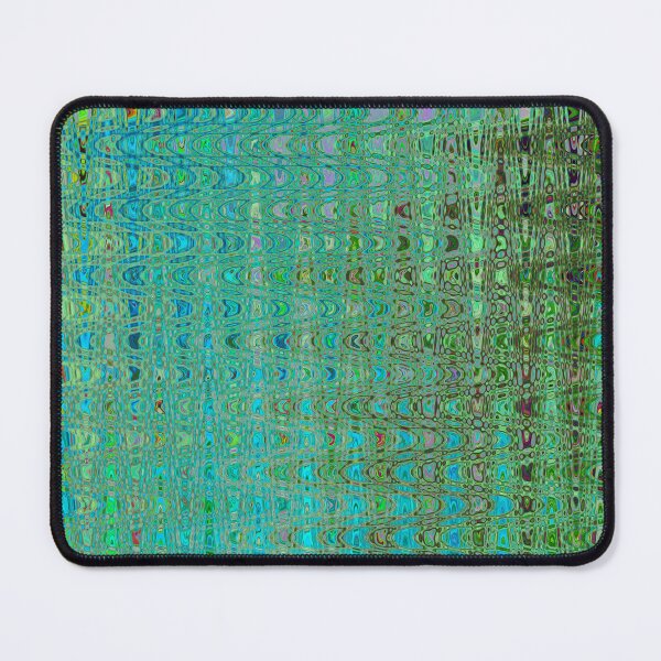 Item preview, Abstract Green and Blue Retro Boomerang Waves designed and sold by myrubiogarden.
