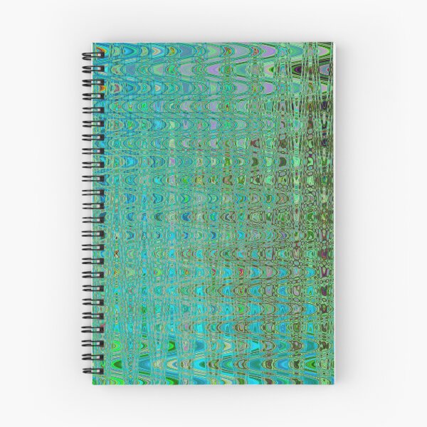 Item preview, Abstract Green and Blue Retro Boomerang Waves designed and sold by myrubiogarden.