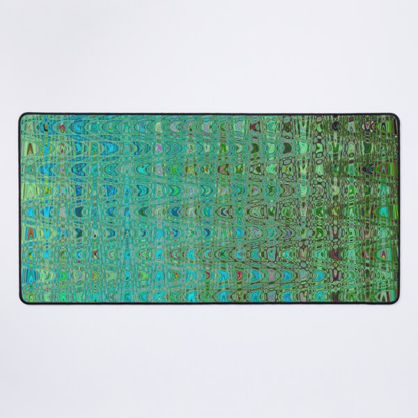 Item preview, Abstract Green and Blue Retro Boomerang Waves designed and sold by myrubiogarden.