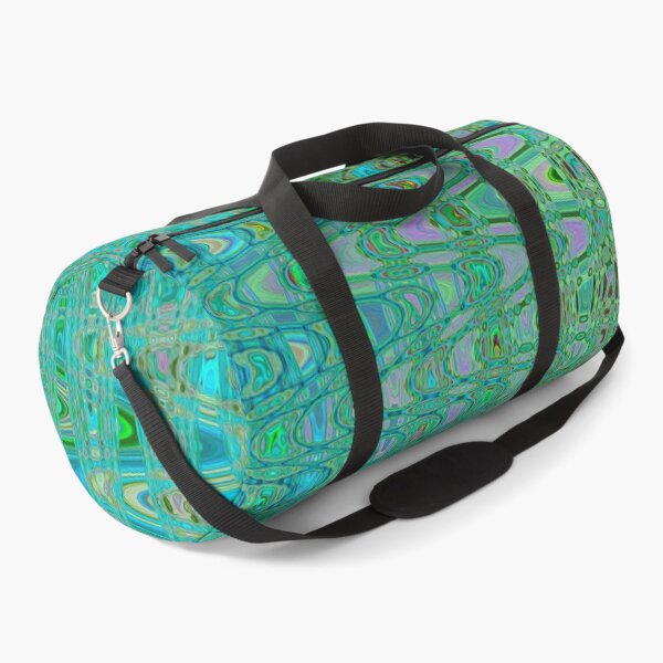 Item preview, Abstract Green and Blue Retro Boomerang Waves designed and sold by myrubiogarden.
