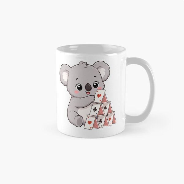 Item preview, Cute Koala Building Card House Kawaii Cartoon Playing Cards Design designed and sold by Seculinator.