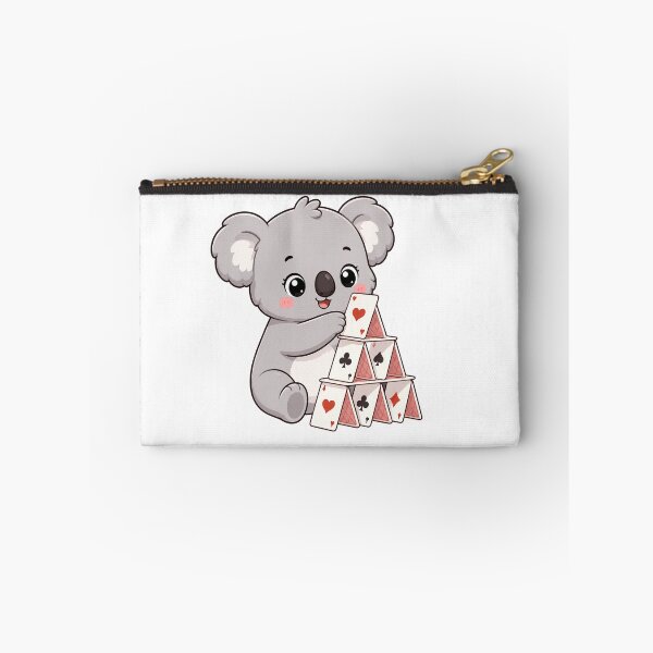 Item preview, Cute Koala Building Card House Kawaii Cartoon Playing Cards Design designed and sold by Seculinator.