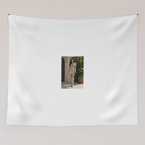 Item preview, Woman in Floral Summer Dress Outdoors designed and sold by CathryneDelamort.