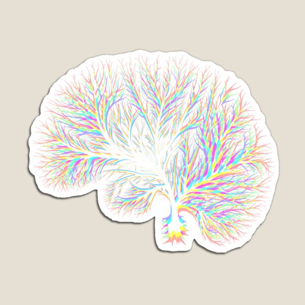 Item preview, White Color Shifted Neuron Tree Brain designed and sold by emmacatwheels.