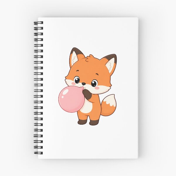 Item preview, Cute Fox Blowing Bubble Gum Kawaii Cartoon Sweet Design designed and sold by Seculinator.