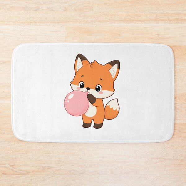 Item preview, Cute Fox Blowing Bubble Gum Kawaii Cartoon Sweet Design designed and sold by Seculinator.