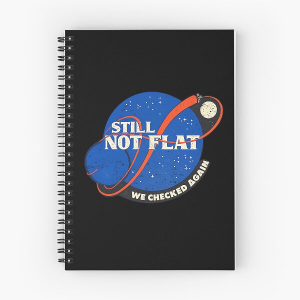Item preview, Still Not Flat Funny Space Conspiracy Shirt | We Checked Again Retro Sci-Fi Humour Tee designed and sold by GarnerSupplyCo.