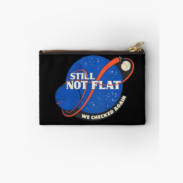 Item preview, Still Not Flat Funny Space Conspiracy Shirt | We Checked Again Retro Sci-Fi Humour Tee designed and sold by GarnerSupplyCo.