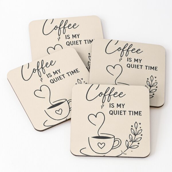 Item preview, Coffee Is My Quiet Time Minimalist Coffee Quote designed and sold by Sara-Ai.