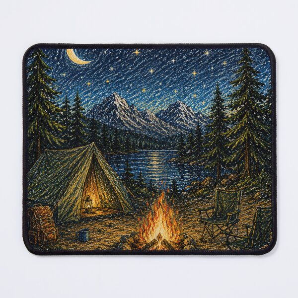 Item preview, Night Campfire | Crayon Camping Illustration designed and sold by naturalsurvival.