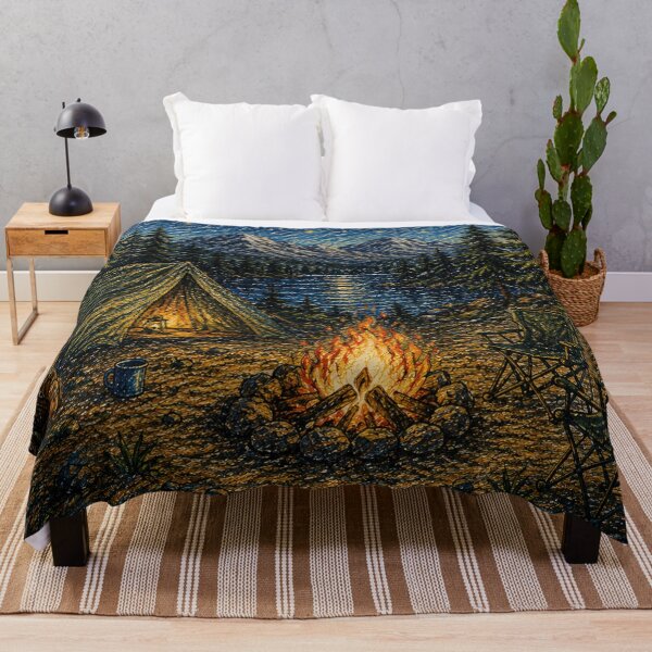 Item preview, Night Campfire | Crayon Camping Illustration designed and sold by naturalsurvival.