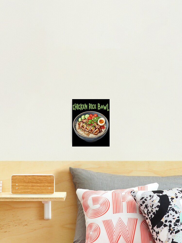 Thumbnail 2 of 3, Photographic Print, Chicken Rice Bowl designed and sold by ReneMM.