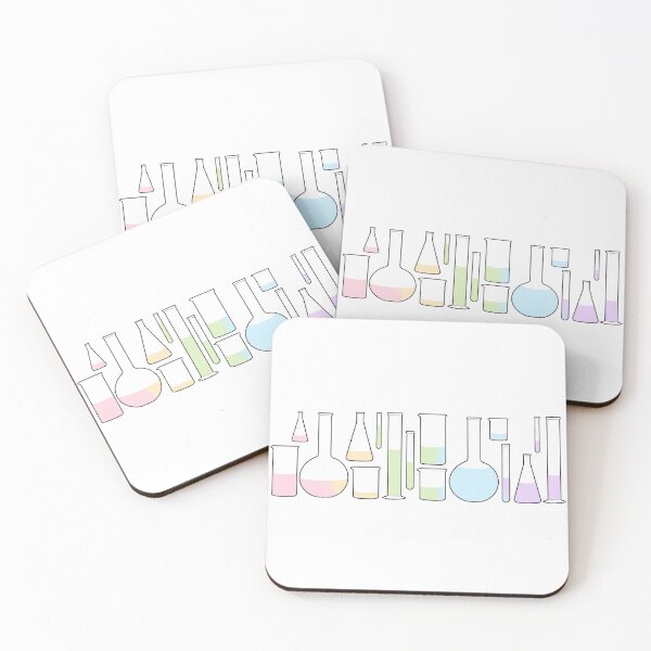 Item preview, Cristalería de laboratorio con diseño de arcoíris pastel designed and sold by emmacatwheels.