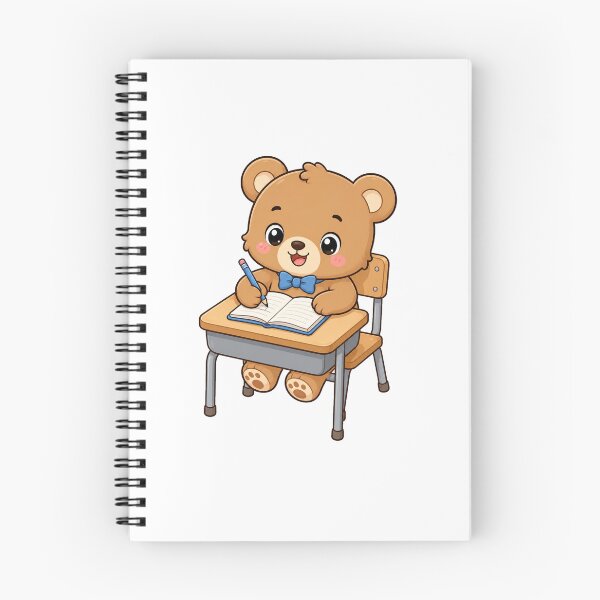 Item preview, Cute Bear Studying at School Desk Kawaii Cartoon Student Design designed and sold by Seculinator.