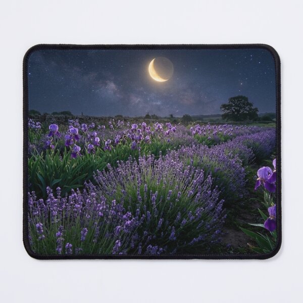 Item preview, Moonlit Lavender and Iris Field designed and sold by NocturnBotany.