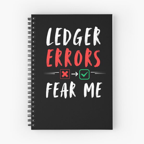 Item preview, Ledger Errors Fear Me | Funny CPA Accountant Typography Design designed and sold by FCA SIR MERCH .