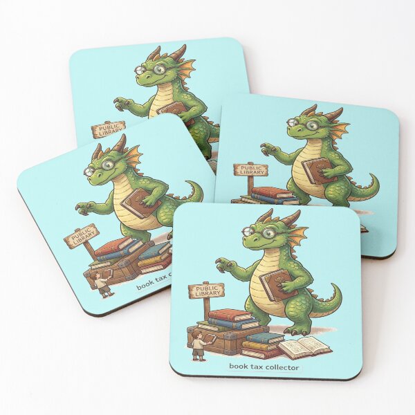 Item preview, Book Tax Collector Dragon | Funny Fantasy Book Lover Design designed and sold by BookedAndDesign.