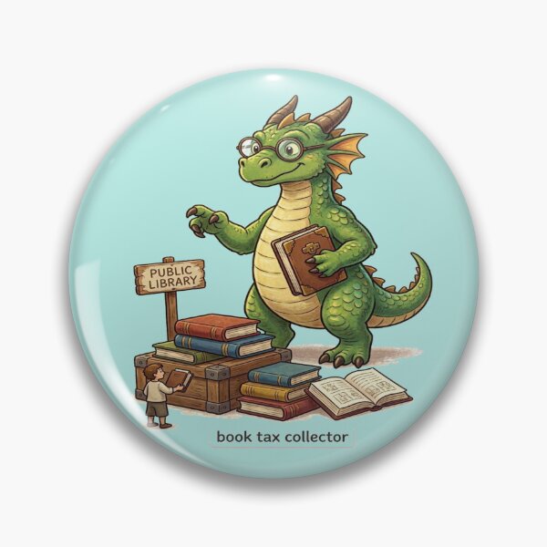 Item preview, Book Tax Collector Dragon | Funny Fantasy Book Lover Design designed and sold by BookedAndDesign.