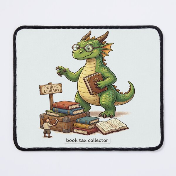 Item preview, Book Tax Collector Dragon | Funny Fantasy Book Lover Design designed and sold by BookedAndDesign.