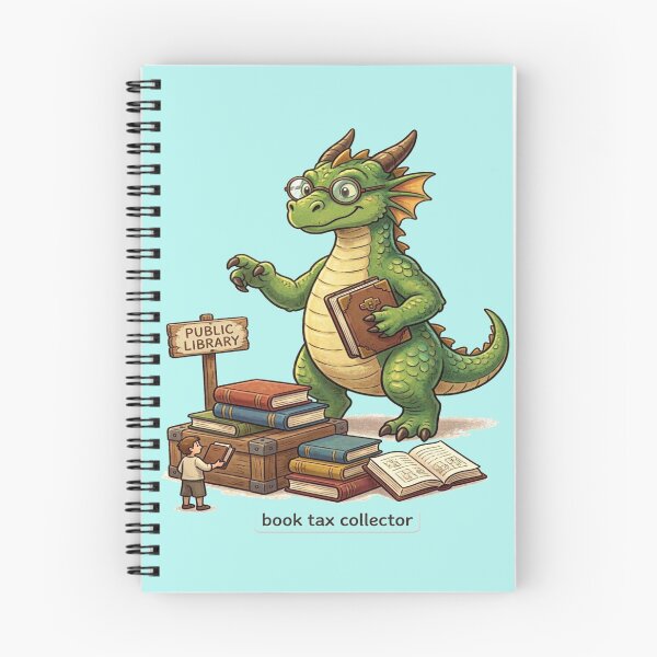 Item preview, Book Tax Collector Dragon | Funny Fantasy Book Lover Design designed and sold by BookedAndDesign.