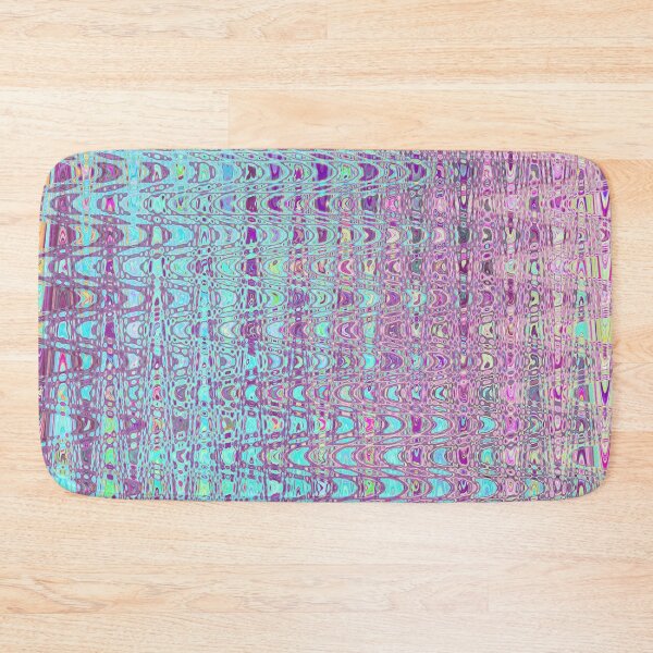 Item preview, Abstract Aqua and Purple Retro Boomerang Waves designed and sold by myrubiogarden.