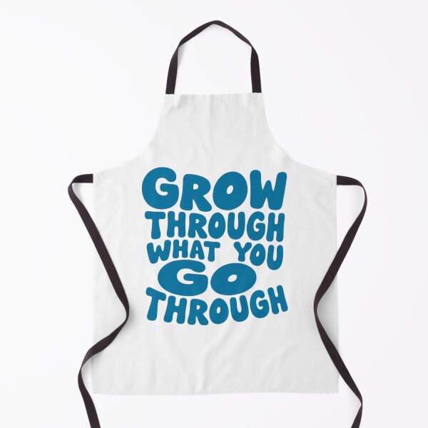 Item preview, Grow Through What You Go Through – Bold Blue Motivational Quote on Black designed and sold by CosmoMerchStore.