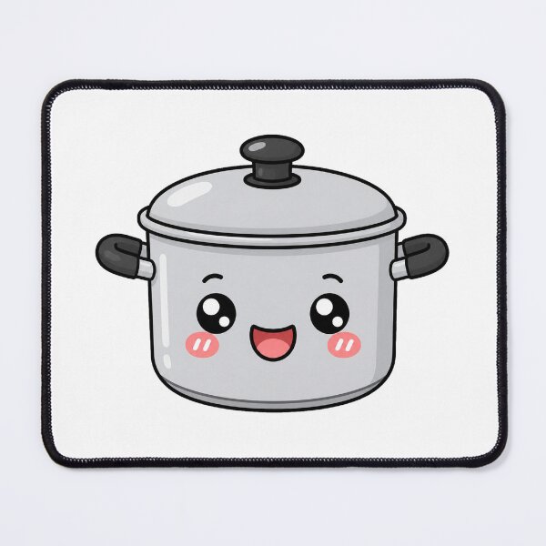 Item preview, Cute Kawaii Cooking Pot Cartoon Smiling Kitchen Design designed and sold by Seculinator.
