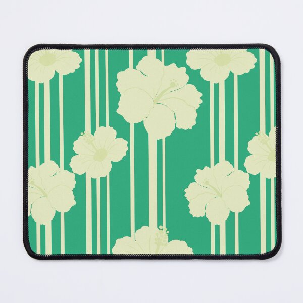 Item preview, Emerald Green Tropical Hibiscus Floral Pattern designed and sold by StoriesInGrain.