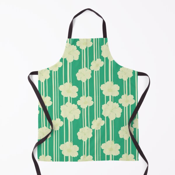 Item preview, Emerald Green Tropical Hibiscus Floral Pattern designed and sold by StoriesInGrain.