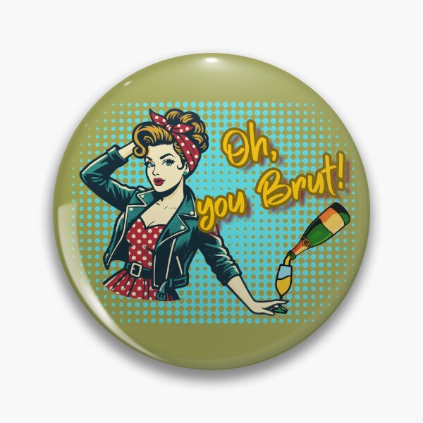 Item preview, Oh, you Brut! Funny Retro Pop Art Wine Design designed and sold by InkyCorvid.