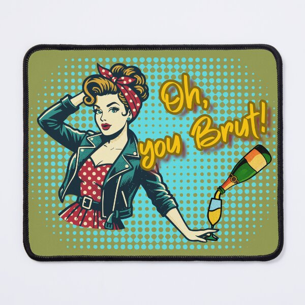Item preview, Oh, you Brut! Funny Retro Pop Art Wine Design designed and sold by InkyCorvid.