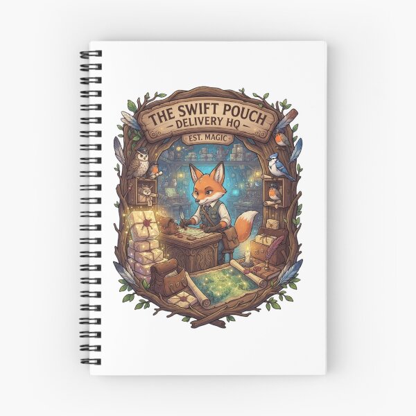 Item preview, The Swift Pouch Delivery HQ | Fox Mail Courier | Enchanted Woodland Post Fantasy Art designed and sold by MrDev.