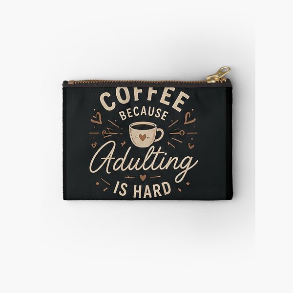 Item preview, Coffee Because Adulting Is Hard Funny Coffee Lover Vintage Typography Design designed and sold by Sara-Ai.