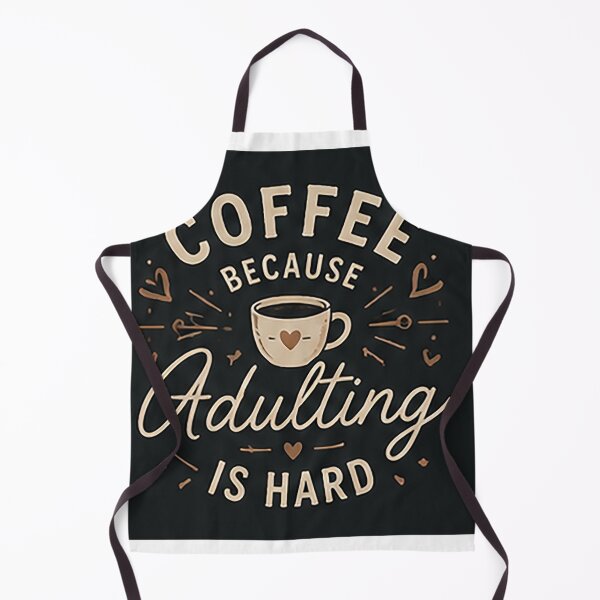 Item preview, Coffee Because Adulting Is Hard Funny Coffee Lover Vintage Typography Design designed and sold by Sara-Ai.